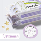 Lingettes humides Millis Bamboo Baby Sensitive pour peau délicate de bébé - 5 x 60 pièces - Nettoyage naturel, doux et durable - Lingettes bébé biodégradables, sans plastique et sans alcool