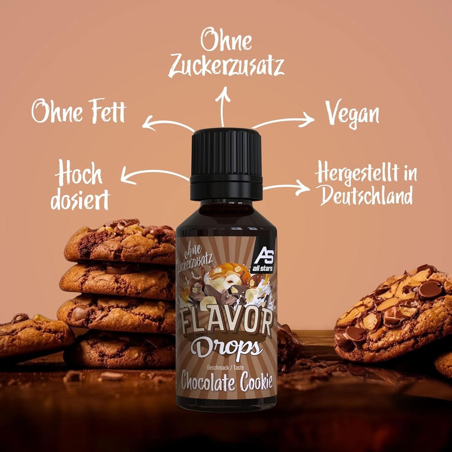 ALL STARS Flavor Drops, Gouttes aromatisées sans sucre ajouté et sans calories - Douceur et saveur pour l'alimentation, 30 ml Édulcorants Naty Shop