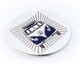 BRISA VW Collection – Serviettes de table Volkswagen Bus T1 (rayures Samba/rouge/3 épaisseurs)