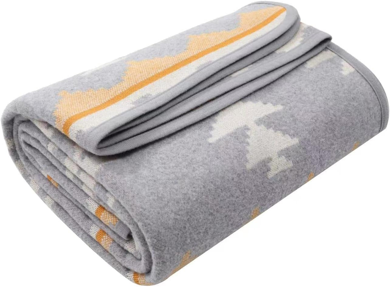 ACUSHLA 200,7 x 160 cm, 1,7 kg, couverture, couverture en laine, couverture de voyage chaude, couverture tricotée, couvertures décoratives pour canapé, chaise, canapé, lit, salon, camping, convient pour toutes les saisons Ww203 Lits et couvertures Beuche den ACUSHLA-Store Maroc Blanc 79" X 63"