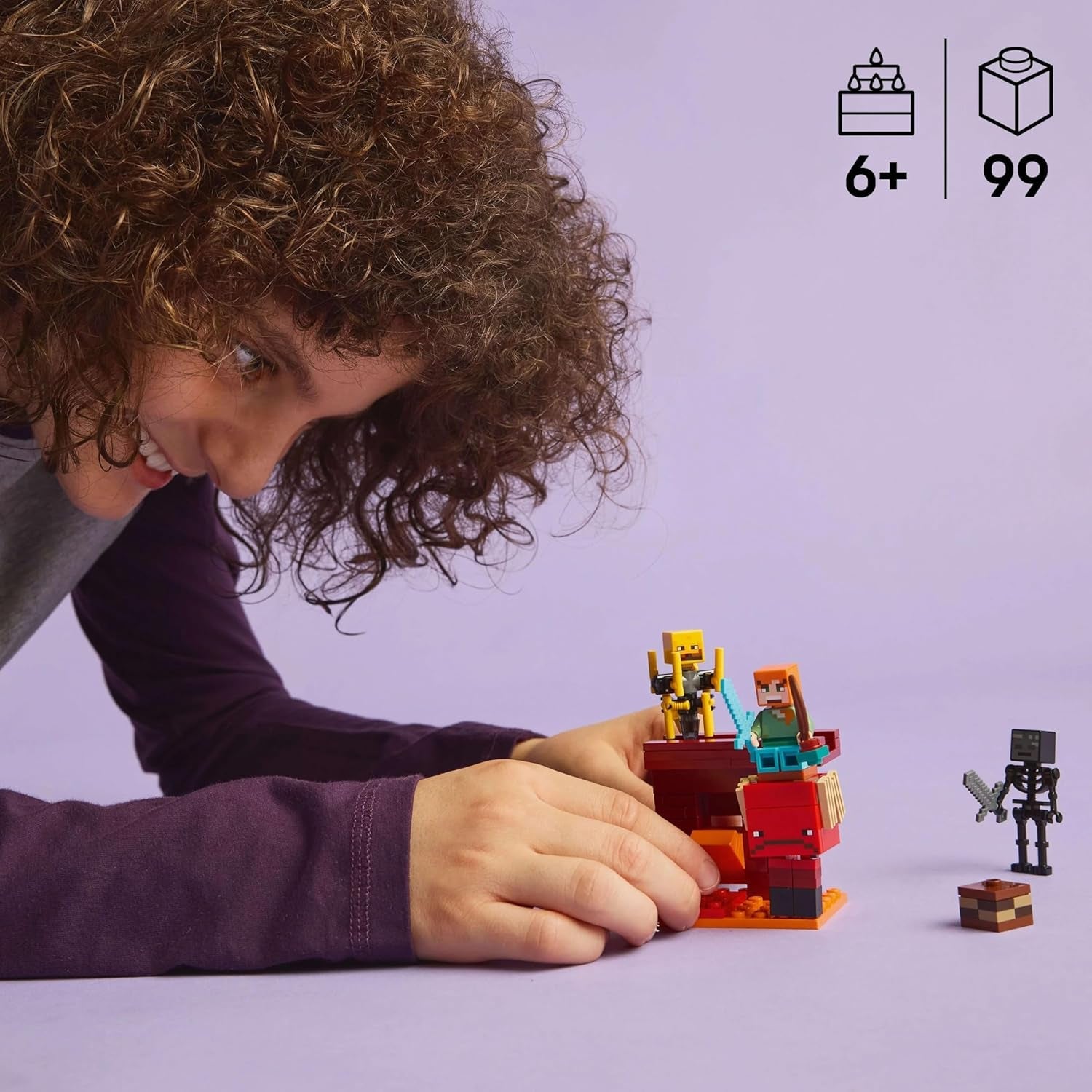 LEGO Minecraft Lava Duel of the Deep, jouet pour les fans de jeux vidéo, forteresse avec figurines dont Alex, Skeleton Wither, Lohe et Strider, cadeau pour filles et garçons de 6 ans 21266 Ensembles de construction Beuche den LEGO-Store