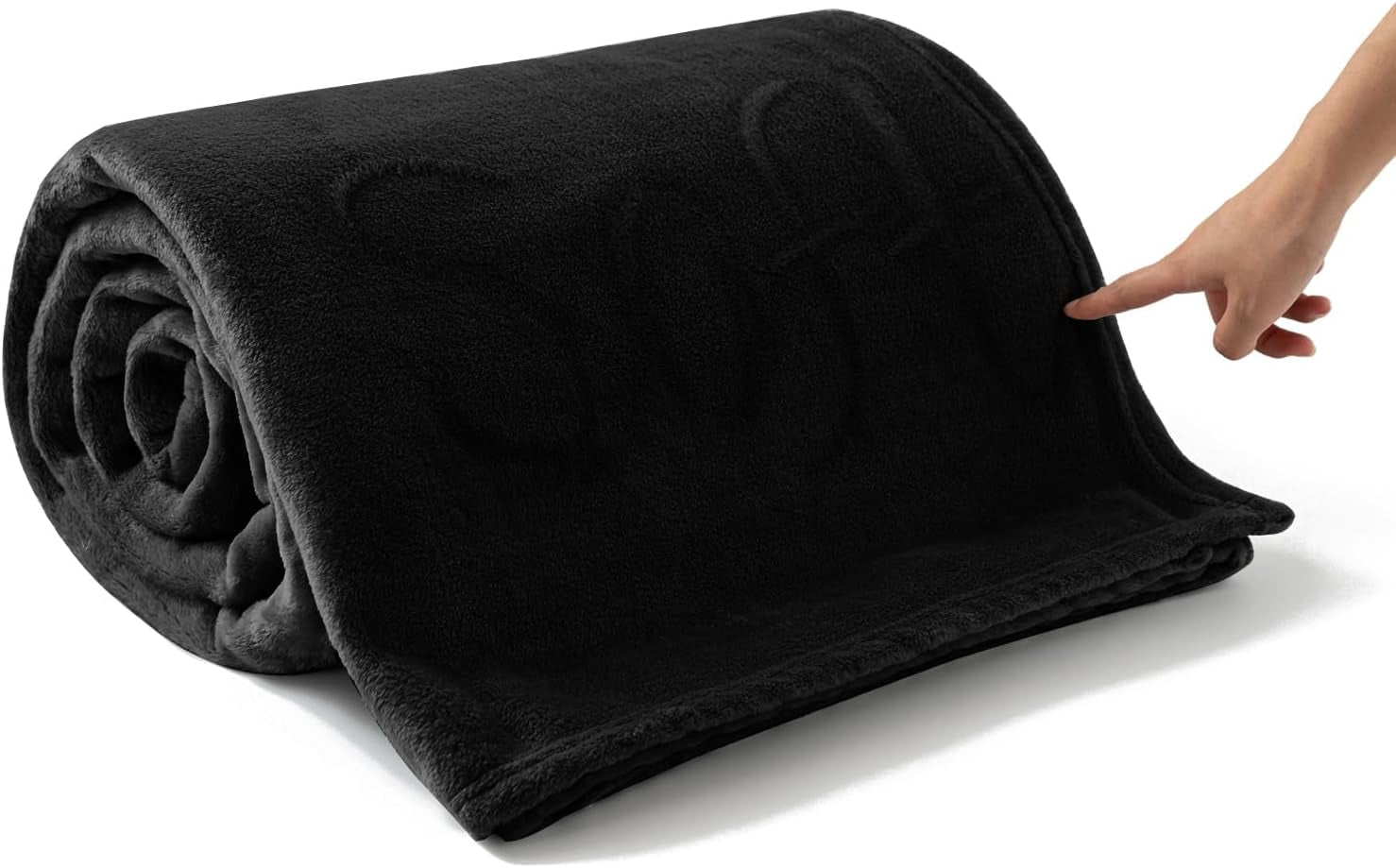 Couverture douillette en polaire moelleuse 130 x 150 cm, couverture de lit, couverture de canapé, grandes couvertures et jetés doux pour adultes, jeté de canapé chaud, lavable en machine, noir, lits et couvertures Good Nite