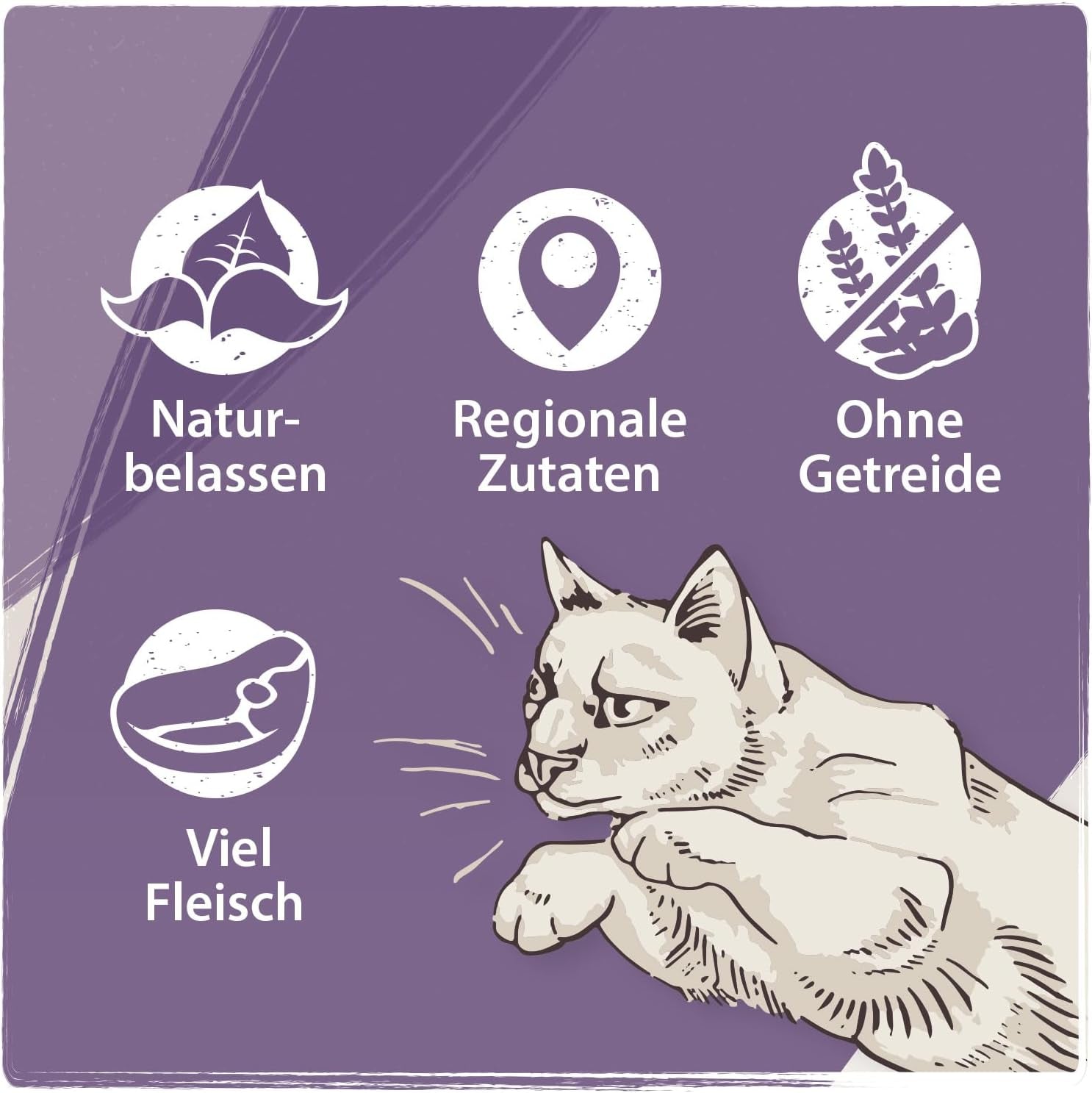 Venandi Animal - Nourriture humide de qualité supérieure pour chat - Cheval sous forme de monoprotéine, paquet de 12 (12 x 125 g), sans céréales, monoprotéine