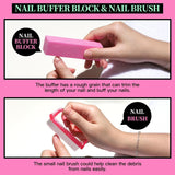 FANDAMEI Kit de Manucure, Buffer Für Gelnägel, Nagelfeile 100/180, Nagelfeilen Für Gelnägel, Nagelhautschieber, Buffer Für Gelnägel, Feilen Für Gelnägel, Nagelzange, Nagelfeilen Set, Maniküre & Pedicure Set