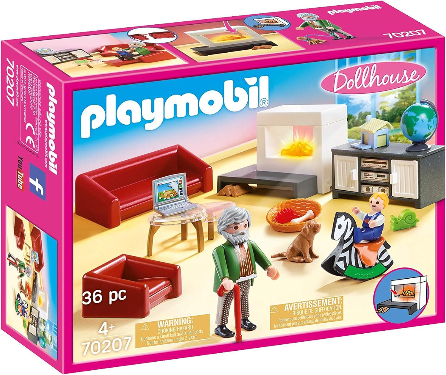 70205 My Big Dollhouse avec cloche fonctionnelle, à partir de 4 ans et 70207 Salon confortable avec maison de poupée à effet de lumière, à partir de 4 ans