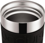 Bodum K11067-01 Travel Press Cafetière noire en acier inoxydable avec couvercle de rechange 350 ml