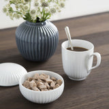 Kähler Bonbonnière Ø12 cm Hammershøi Décoration Design danois, blanc Boîtes de conservation alimentaire Naty Shop