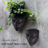 Notakia Pot de fleurs mural à facettes pour intérieur et extérieur avec drainage pour plantes grasses, cactus et petites plantes, décoration unique pour la maison, cadeau pour les amis et la famille