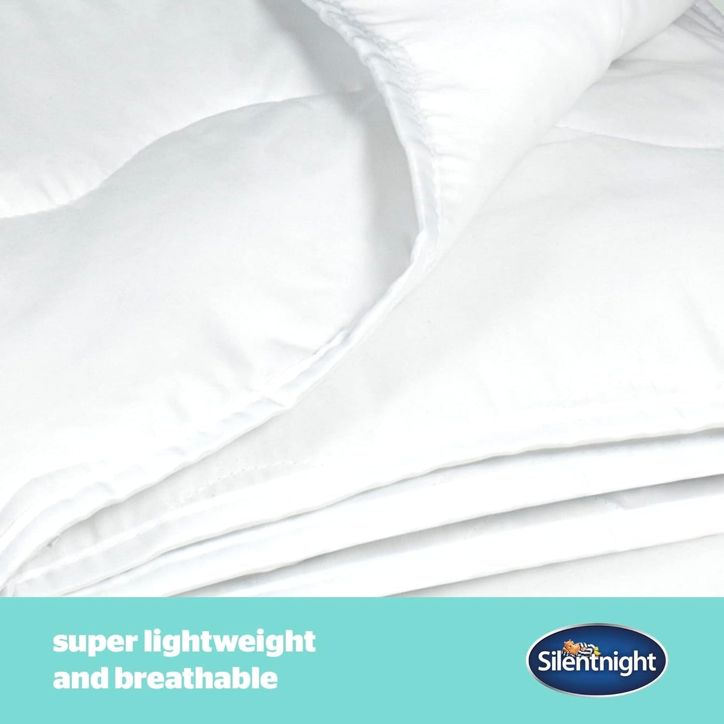 Silentnight Summer Breeze Couette pour lit simple 2,5 Tog Couette d'été légère idéale pour les nuits chaudes et les chambres chaudes Hypoallergénique et lavable en machine Lit simple 200 x 135 cm Quilts & Quilts Naty Shop
