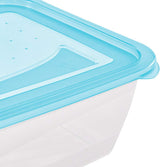 Kekeeper lot de 3 bocaux alimentaires, 3 x 1,25 l, 20,5 x 15,5 x 6,5 cm, Fredo Fresh, bleu transparent Boîtes de conservation alimentaire Naty Shop