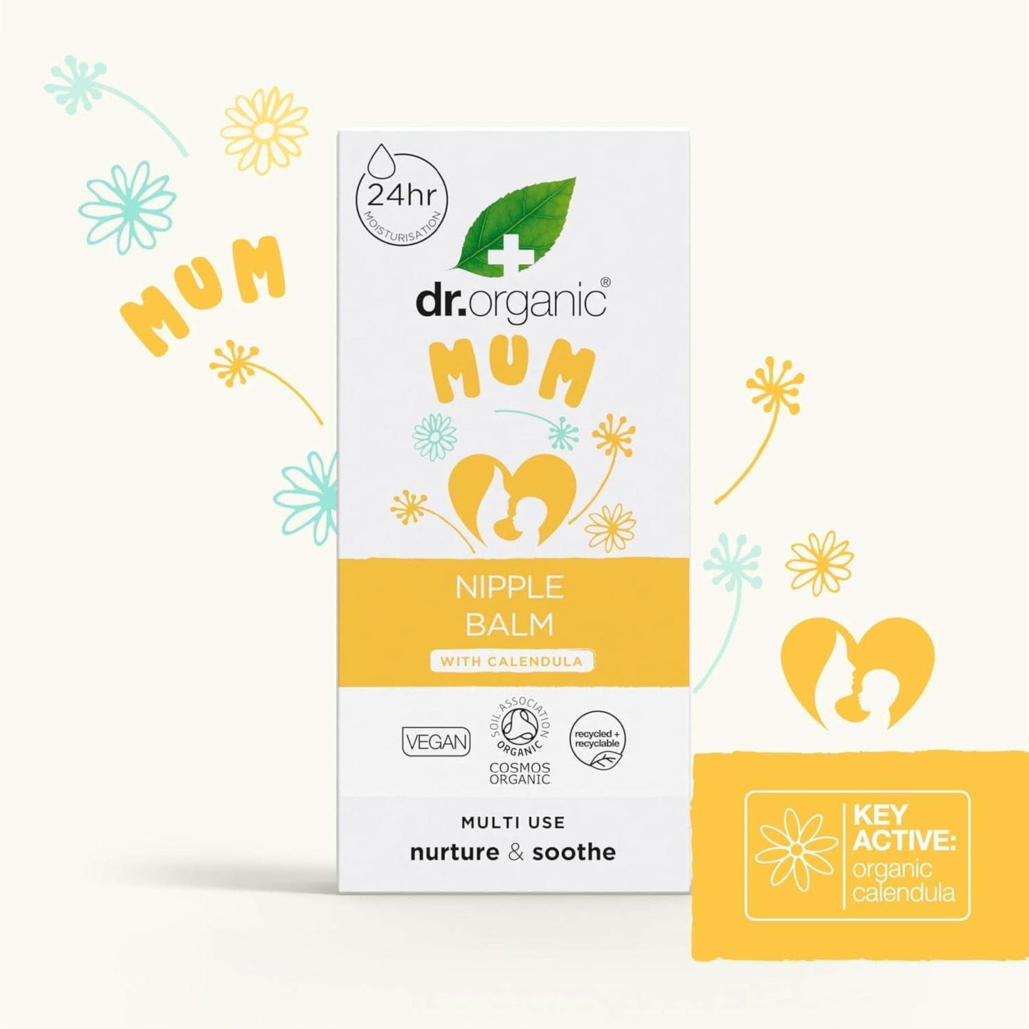 Dr Organic Baume pour Mamelons au Calendula, Lanoline, Soulagement Naturel, Pour plaies et mamelons crevassés, 30 ml Accessoires Alimentation et Allaitement Bebe Naty Shop