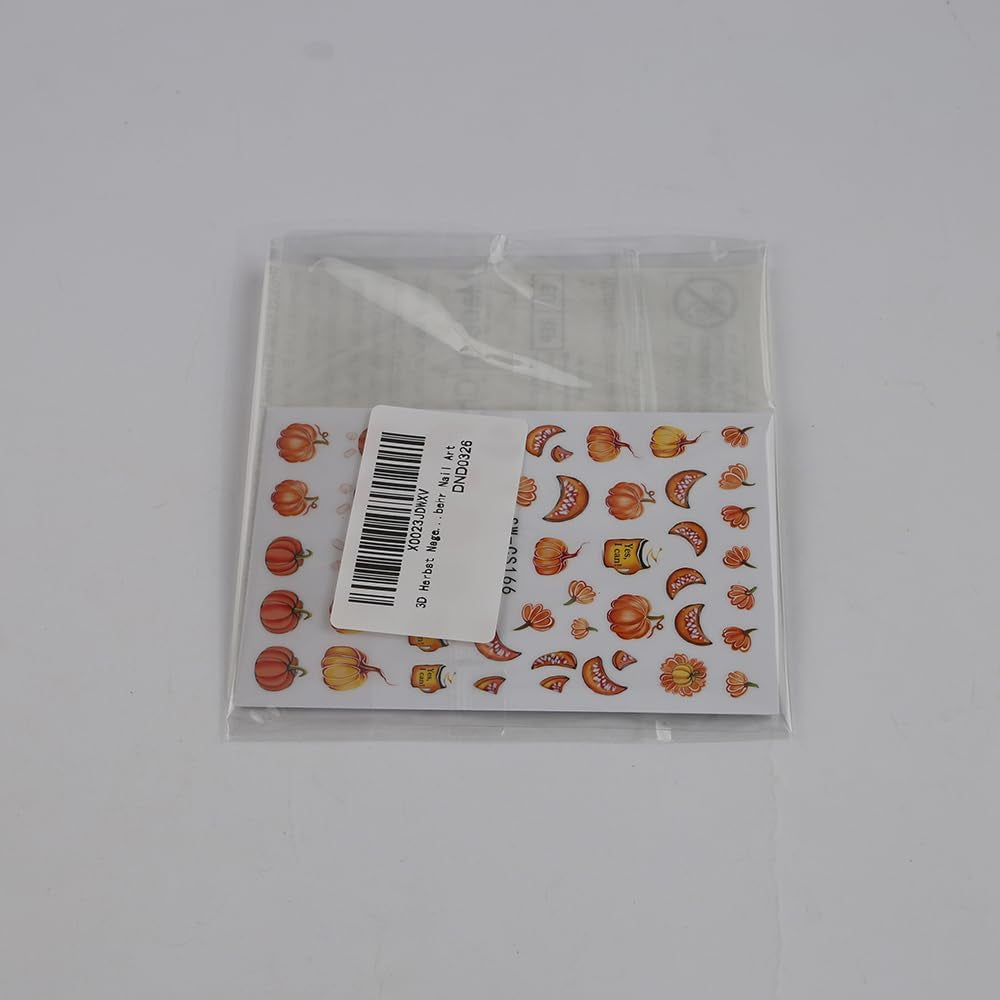 Autocollants pour ongles d'automne 3D, feuilles de citrouille, lignes géométriques, fleurs, autocollants pour ongles, Design du jour de Thanksgiving, autocollants pour ongles d'automne, accessoires pour ongles, Nail Art