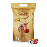 Assortiment classique de boules de chocolat Lindt LINDOR | env. 80 boules de chocolat (lait, blanc, noir 60%, noisette) | Emballage en vrac, 1 kg