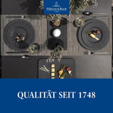 Villeroy & Boch Manufacture Rock Service de table, 6 pièces, Noir, Passe au lave-vaisselle, Passe au micro-ondes, Service de table noir mat, Vaisselle, Couverts, Porcelaine Premium