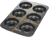 Birkmann, Easy Baking, Donutblech, Backform Für 6 Donuts, Mit Hochwertiger Antihaftbeschichtung, Ø 9 Cm, Mit Rezept, 881631 Moules et plaques pour la cuisson Naty Shop