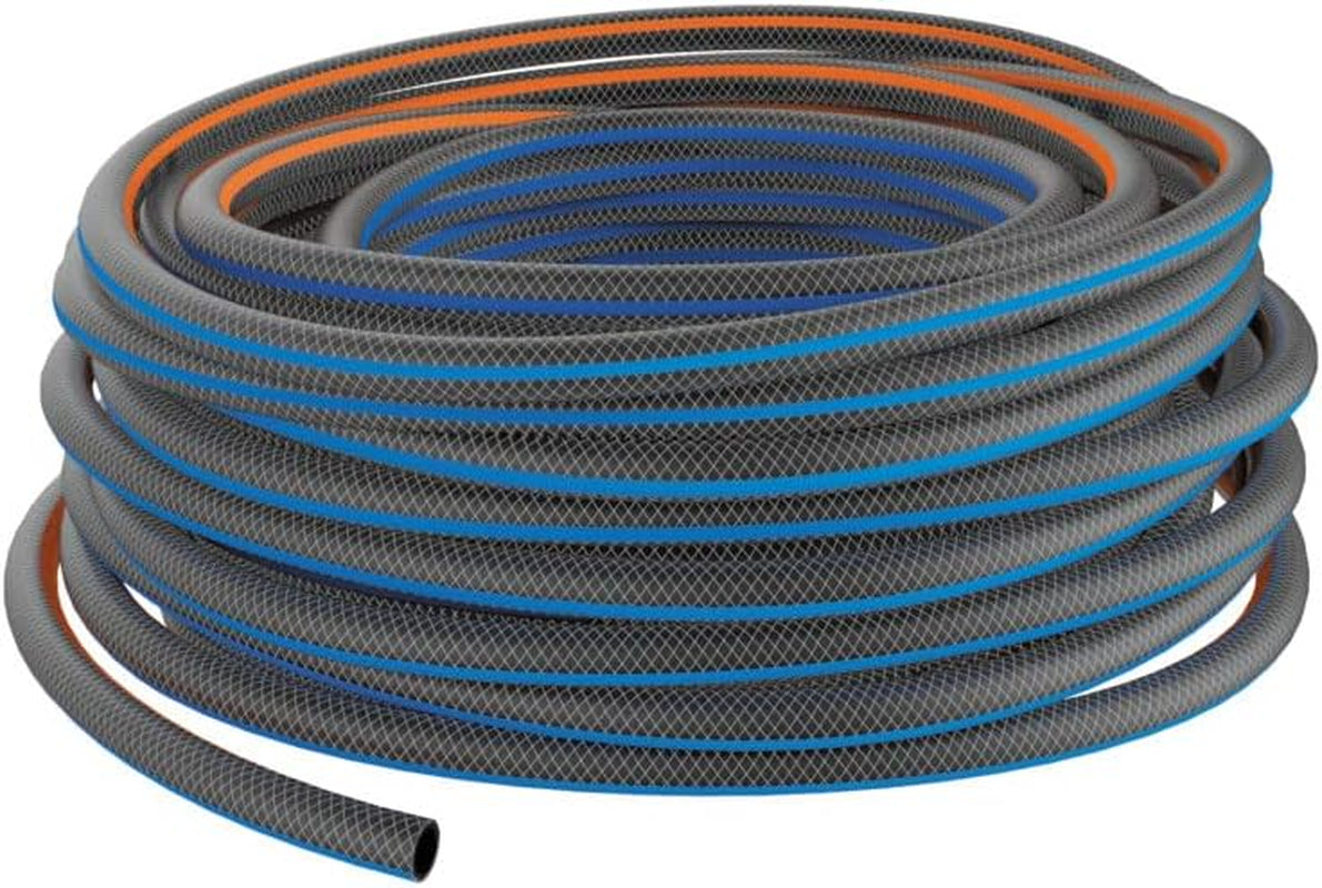 Fiskars L Tuyau d'eau, Protection UV, Testé sous pression, Rigidité en torsion 4 (sur 5), 30 m, Ø 1,3 cm (1/2"), 4,2 kg, Noir/Orange/Bleu, 1027105