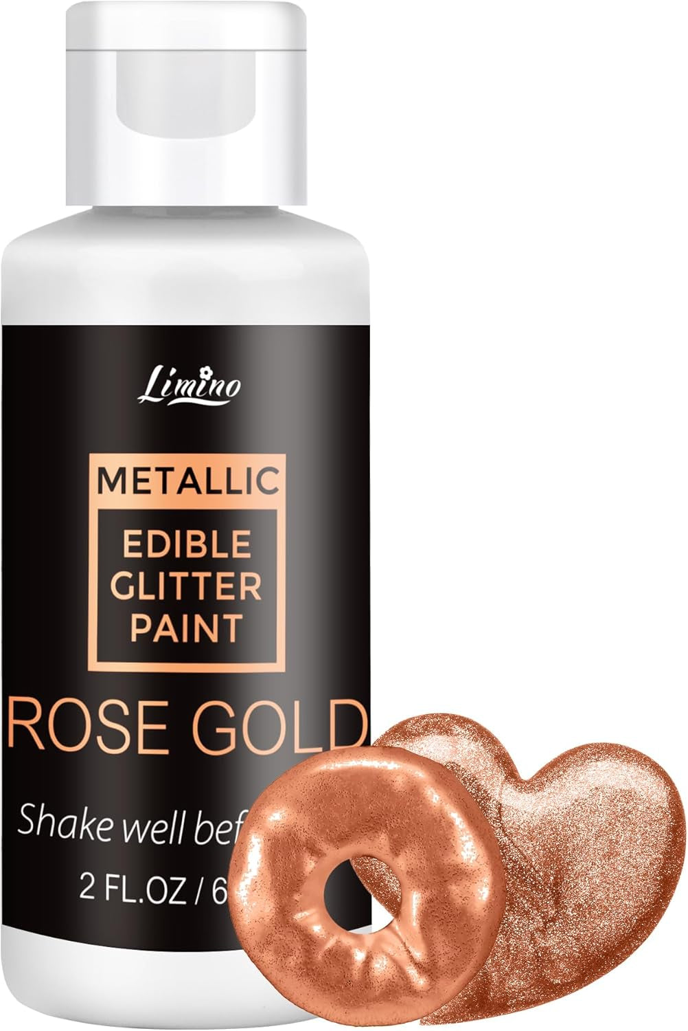 Paillettes comestibles liquides – 6 couleurs métalliques, poudre de paillettes comestibles liquides pour décoration de gâteaux, pâtisserie, macarons – colorant alimentaire métallique, couleurs pailletées pour biscuits, fondants, gâteaux, muffins
