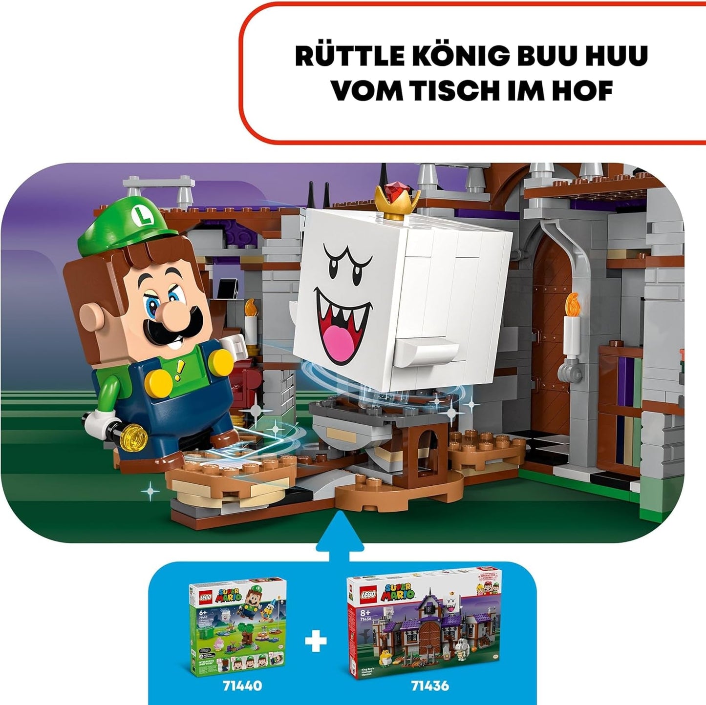 LEGO Super Mario King La maison hantée de Buu Huu Maison hantée pour enfants Ensemble de collection Nintendo avec bébé Yoshi Cadeau pour garçons, filles et joueurs à partir de 8 ans 71436 Ensembles de construction Besuche den LEGO-Store