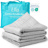 Couverture lestée 135X200 7Kg - Couverture thérapeutique anti-stress - Couverture lourde 100% coton - Couverture pour un sommeil profond et une meilleure récupération - Couverture lestée - pour hommes et femmes de 55-85Kg Lits et couvertures Beuche den Ella-Store 135X200 7.0 Kilogrammes
