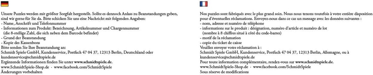 Schmidt Spiele Puzzle 59475 - Thomas Kinkade, Disney La Belle et la Bête, puzzle 1 000 pièces [Exclusif sur Amazon] Puzzle Naty Shop