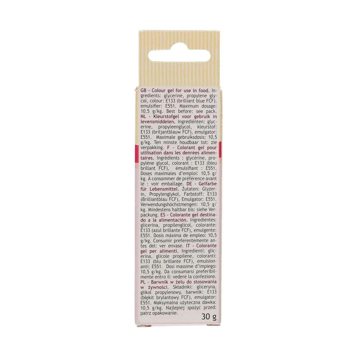 Funcakes Food Color Gel Aqua : Colorant alimentaire hautement concentré pour pâte, crème, fondant et pâte d'amande. Dosage facile. Une seule goutte pour créer des couleurs vibrantes. Halal. 30g.