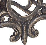 Relaxdays Support Tuyau Tuyau D'arrosage Look Vintage Tuyau Mural 20m Fonte Hauteur 24x31,5x15cm Bronze