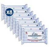Paquet de 8 paquets de lingettes nettoyantes compostables à l'eau, 50 unités