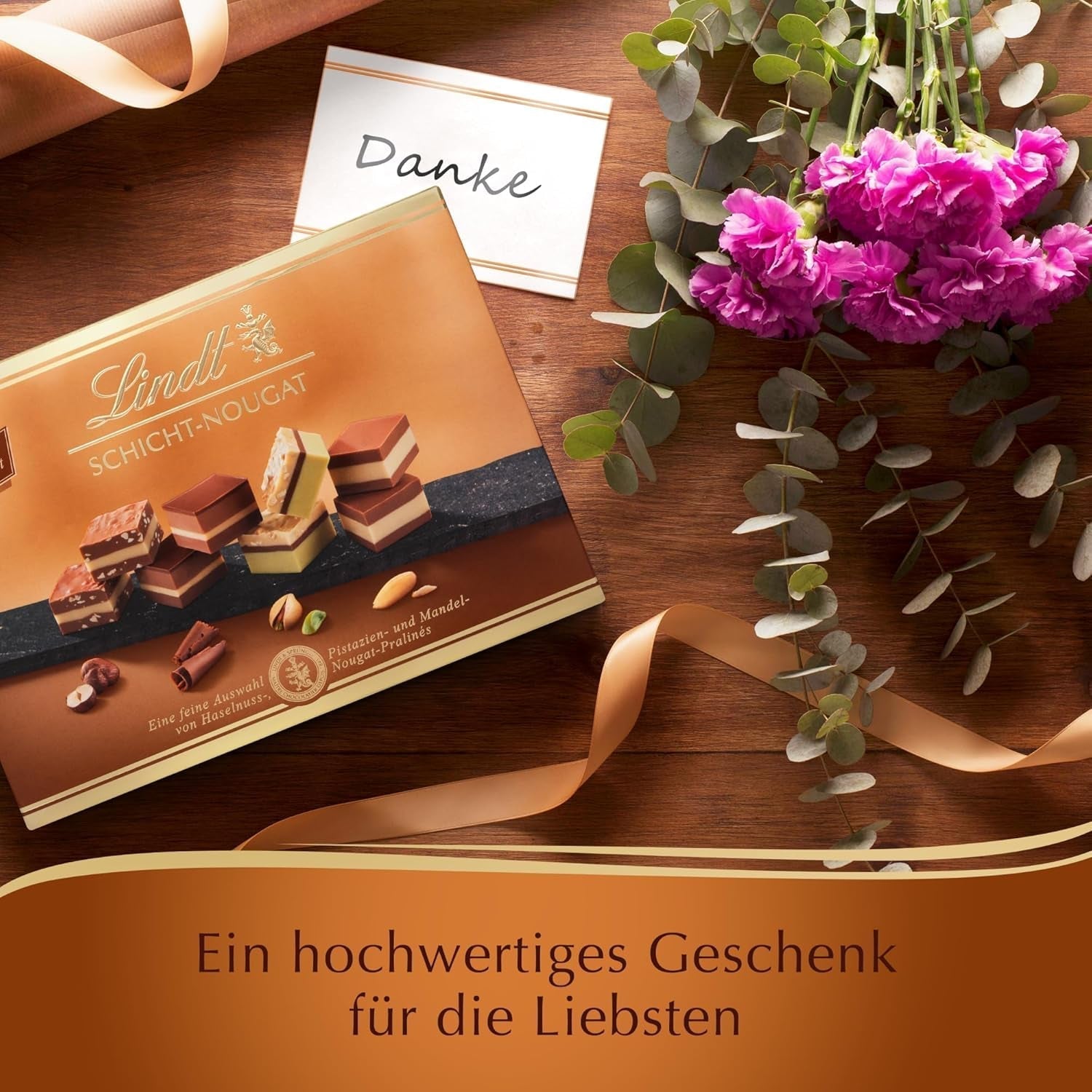 Lindt, Coffret Praliné de 12 Spécialités de Pain d'Épices aux Amandes, Noisettes et Pistaches, 125 grammes Naty Shop