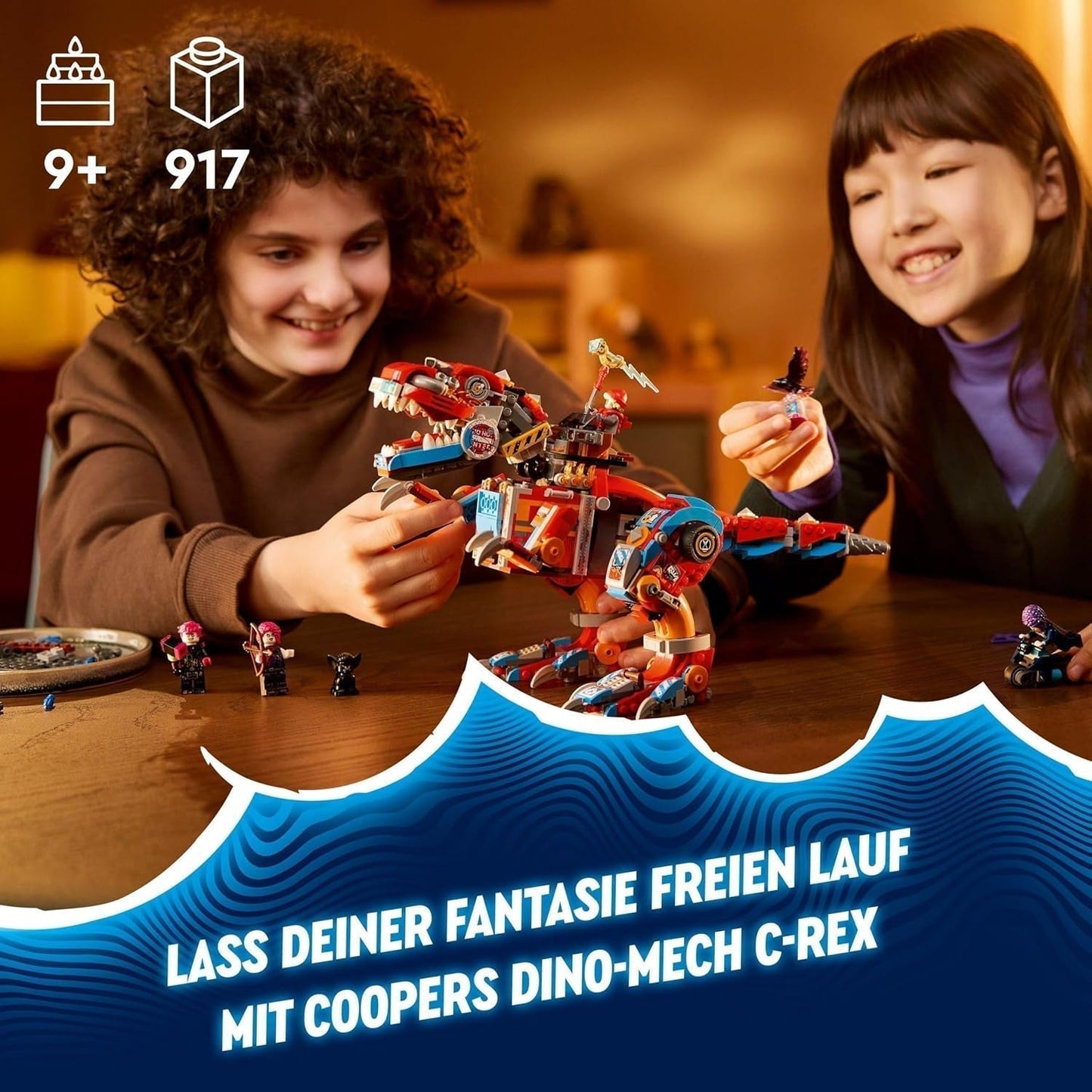 LEGO Dreamzzz 2-en-1 Coopers Dino-Mech C-Rex Jouet Ptérodactyle T.Rex Figurine d'action pour garçons et filles Jouet créatif Ensemble d'aventure Cadeau pour enfants de 9 ans 71484 Jeux de construction Beuche den LEGO-Store