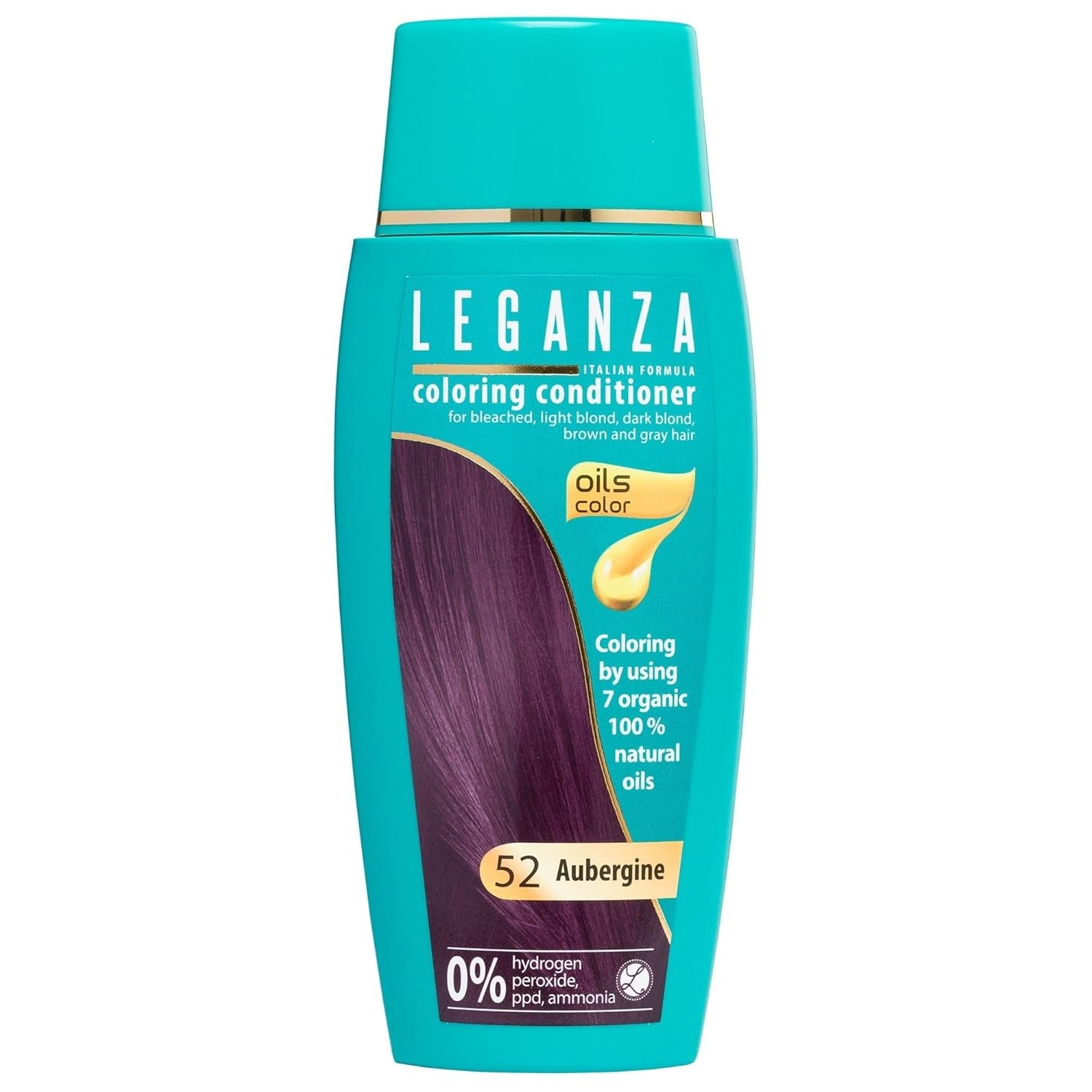 Leganza Baume Naturel Teinture Capillaire Couleur 71 Café Latte | Teinture capillaire sans ammoniaque | Enrichi de 7 huiles naturelles | 150 ml Teinture capillaire Naty Shop 52 Aubergine