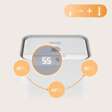 Lionelo BABYBLISS 20W Réchauffeur pour lingettes humides et petites serviettes, 20W pour bébé, veilleuse intégrée, 3 réglages de chaleur, écran tactile, maintient les lingettes humides