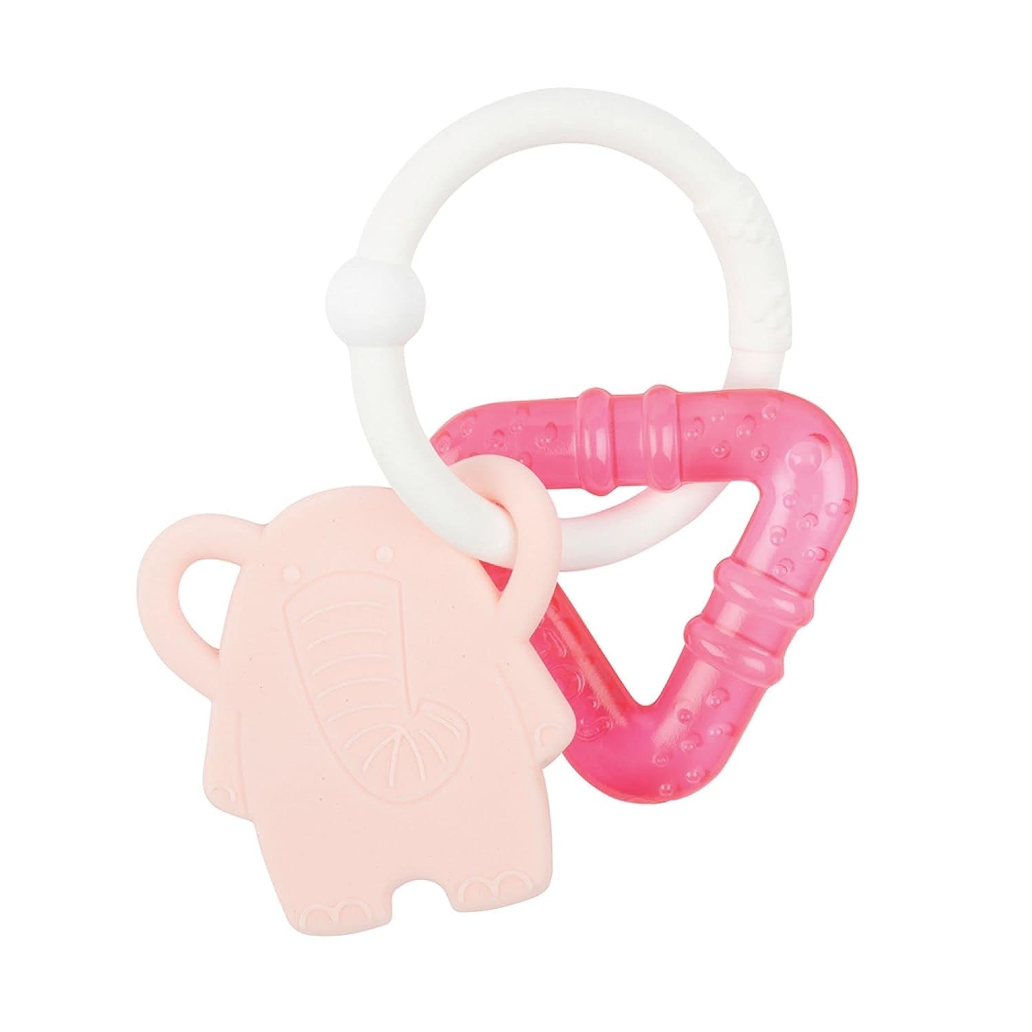 Nattou Anneau de Dentition Refroidisseur en Silicone, Souris, Rempli d'Eau, Sans BPA, 13,5 x 10,5 x 15 cm, Silicone, Bleu/Blanc