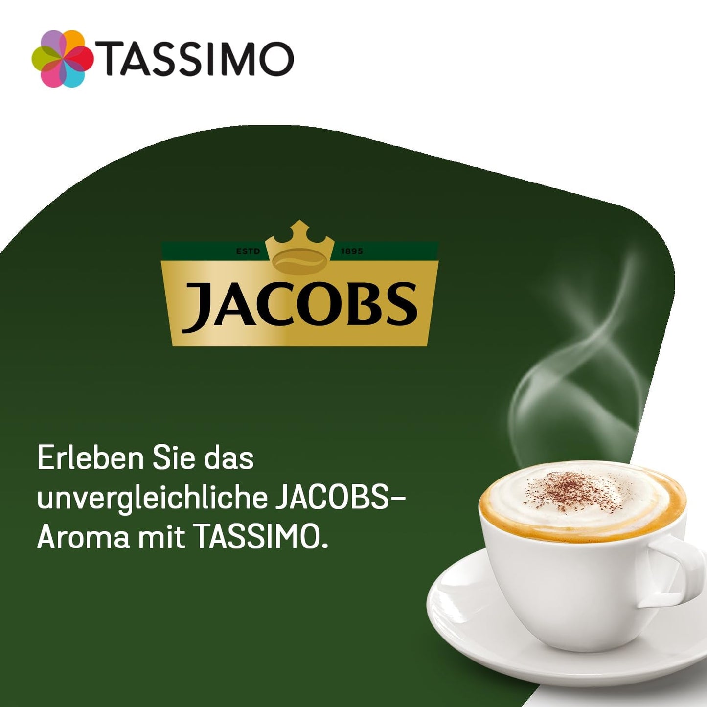 Tassimo Kapseln Jacobs Cappuccino Classico, 5 x 8 dosettes, 40 Kaffeekapseln