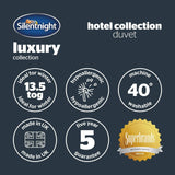 Couette Silentnight Hotel Collection pour lit double, 13,5 TOG, blanc, microfibre, blanc, lit simple 135 X 200Cm Couettes et couettes Naty Shop