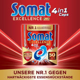 Somat Excellence plus 4In1 Caps (50 Caps), Tablettes pour lave-vaisselle Naty Shop