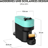 Machine à expresso avec capsules Nespresso Krups Vertuo Pop, capacité : 560 ml, reconnaissance automatique des capsules, système One Touch, 4 tailles de tasse, temps de chauffe raccourci, durable, Aqua Mint, XN9204