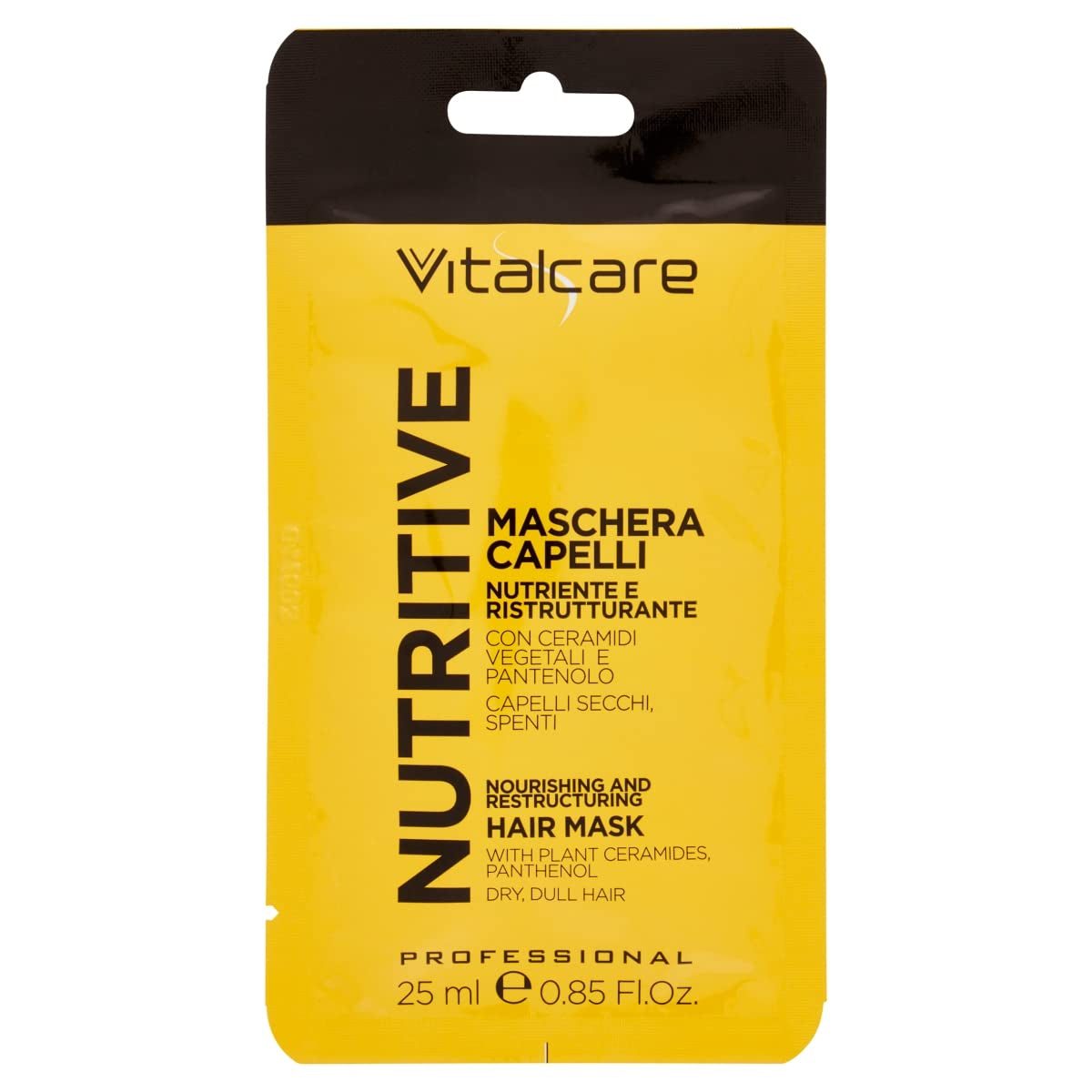 | Nutritive - masque capillaire nourrissant et régénérant, traitement pour cheveux secs et brillants, aux céramides végétaux et panthénol, 25 ml Masque capillaire Naty Shop Titre par défaut