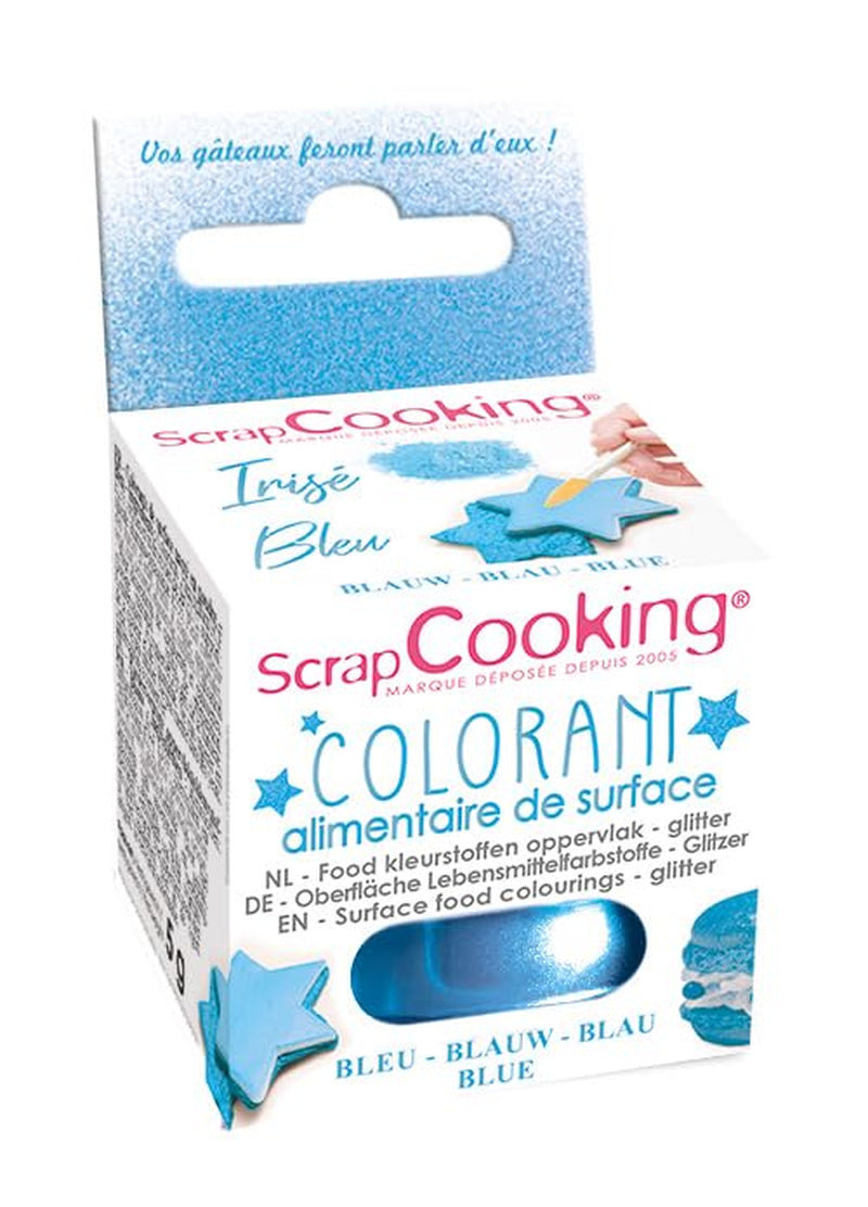 Scrapcooking - Colorant Alimentaire Vert Citron - Poudre Pailletée Comestible pour Surfaces - Pour Gâteaux, Biscuits, Macarons, Chocolat et Fudge - Vert Citron - 4087