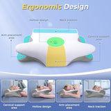 SAHEYER Oreiller Cervical 2 en 1 Oreiller Ergonomique de Soutien du Cou et Oreiller Roulant pour la Nuque Oreiller Orthopédique pour Dormeurs Latéraux Oreiller en Mousse à Mémoire pour Dormeurs Latéraux Oreillers Cervicaux Orthopédiques pour Dos et Ventre Naty Shop