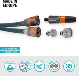 Gardena Liano Xtreme 1/2" 20 m set : Tuyau d'arrosage textile extrêmement robuste avec tuyau intérieur en PVC léger et résistant aux intempéries (18470-20)