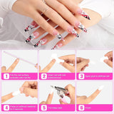 Colle pour pointes d'ongles, colle à ongles extra forte BOLASEN, colle à ongles craquelée 4 pièces, colle à ongles, colle à ongles artificielle extra forte, colle à ongles - 4 * 7 ml