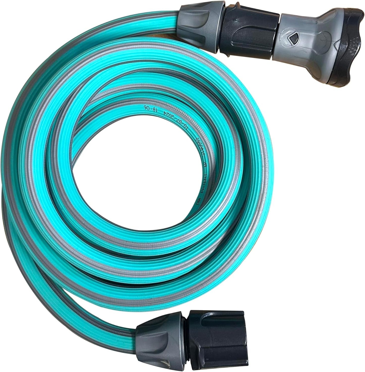 Tuyau d'arrosage extensible jusqu'à 7,5 mètres, 1/2" (12,5 mm), avec douchette et 8 fonctions, Idroeasy