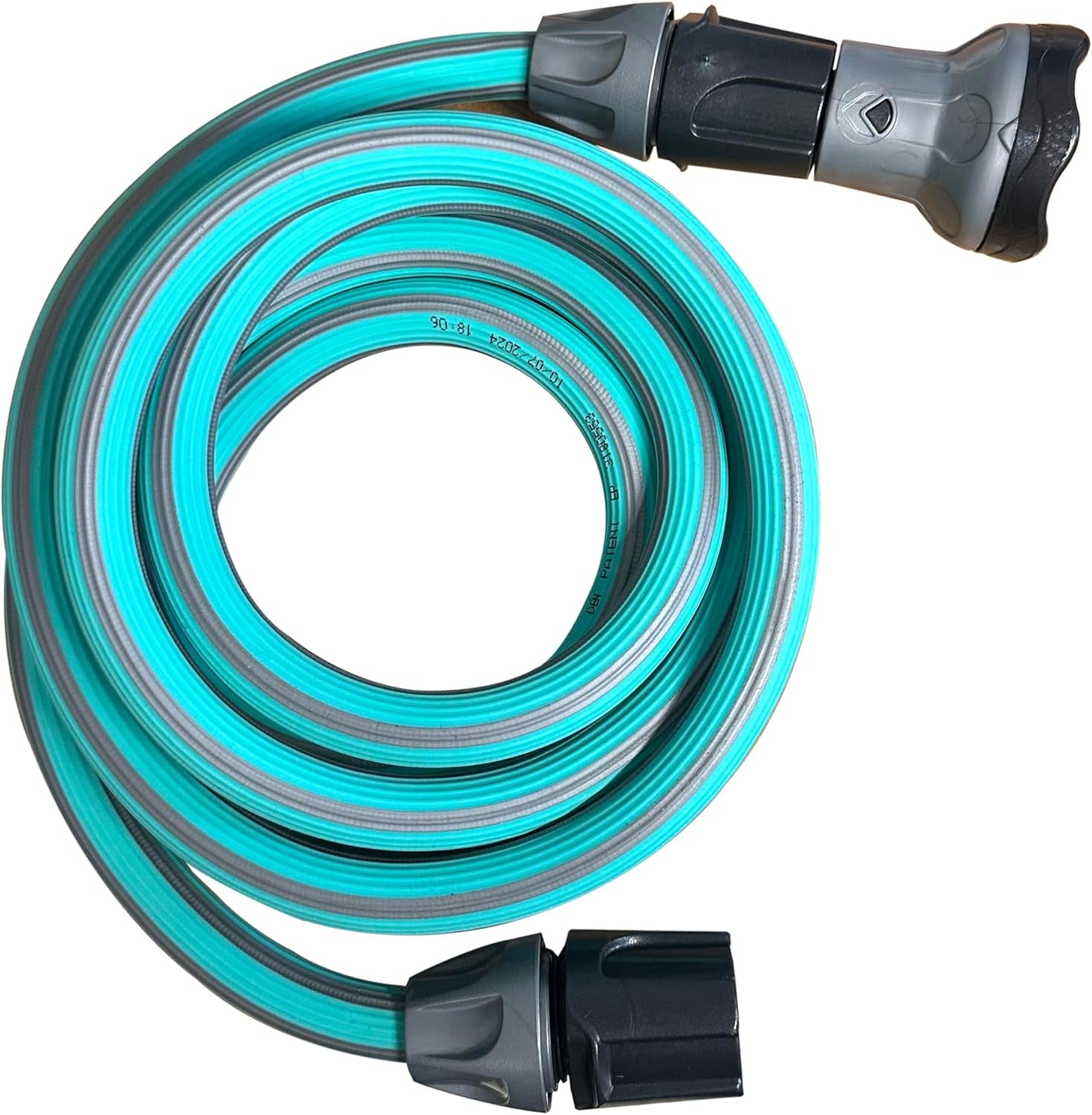 Tuyau d'arrosage extensible jusqu'à 7,5 mètres, 1/2" (12,5 mm), avec douchette et 8 fonctions, Idroeasy