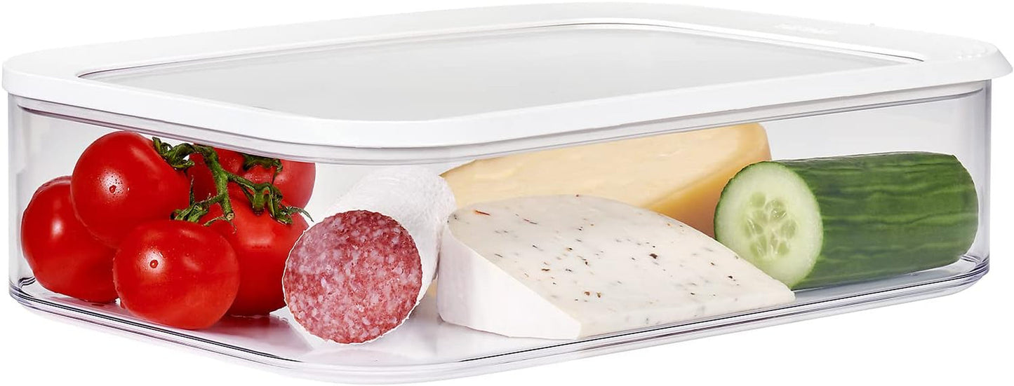 Mepal - Boîte de conservation pour réfrigérateur Modula XXL - Récipient alimentaire avec couvercle - Organisateur de cuisine et boîte de rangement en plastique - Organisateur de réfrigérateur empilable et étanche - 4800 ml - Blanc Naty Shop Boîtes de conservation alimentaire Titre par défaut