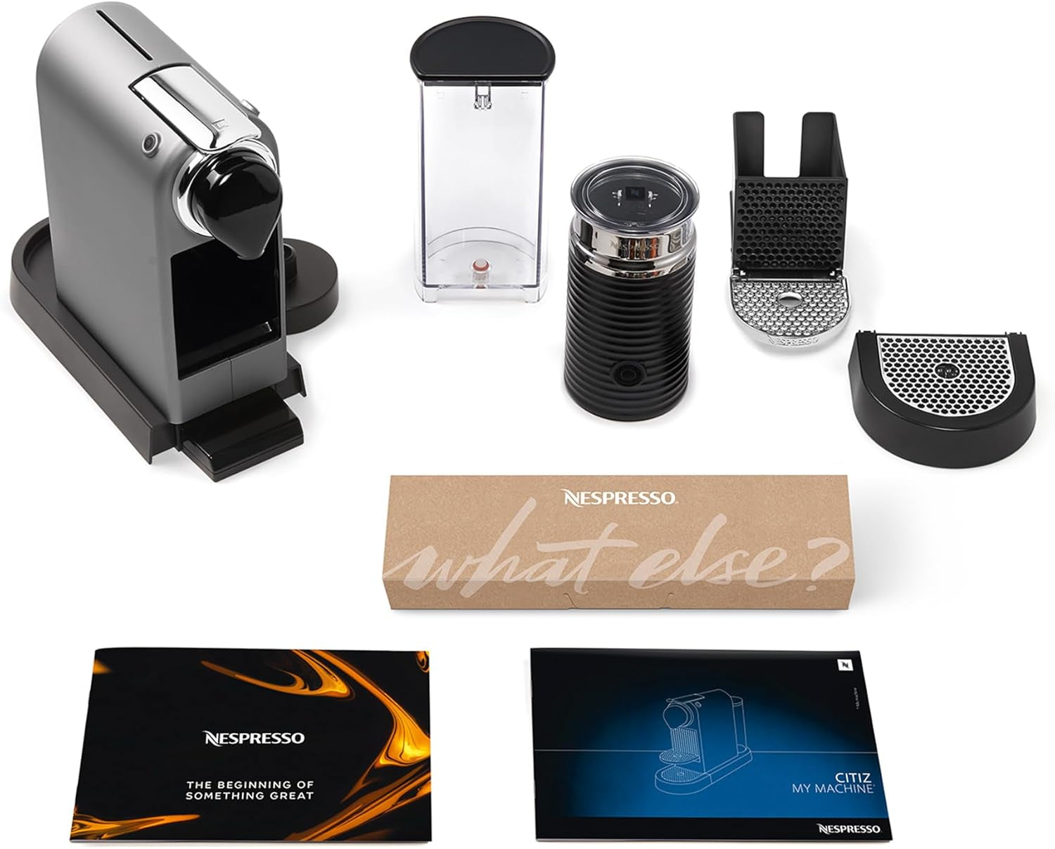 Machine à expresso avec capsules Nespresso XN761B Citiz&Milk | Mode veille automatique | 1260 watts | Capacité du réservoir d'eau : 1 l | Pression de la pompe : 19 bars | Argent