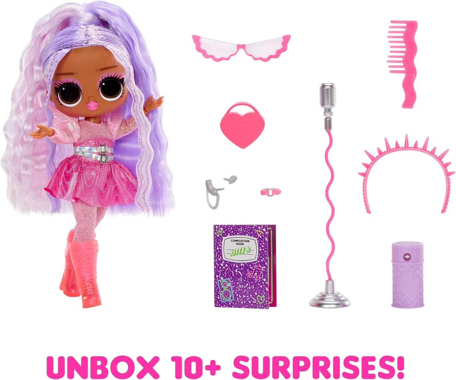 L.O.L. Surprendre! Tweens Neon Pop Stars - Kitty K - 1 poupée mannequin avec surprises rétro-éclairées et plus de 10 tenues et accessoires Pop Star, y compris des micro-bandes rétro, cadeau pour enfants 4+ Naty Shop Dolls