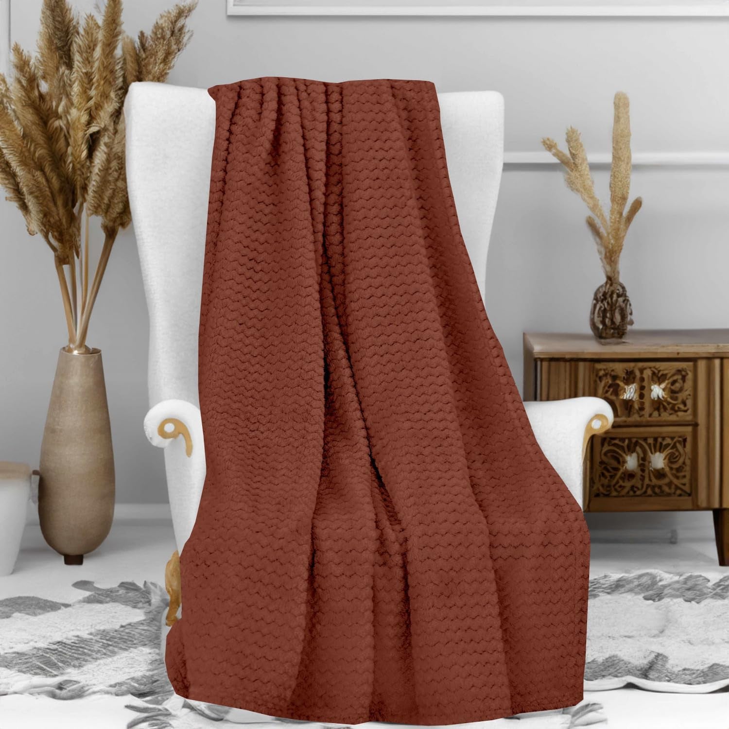 Soleil D'Ocre, couverture, microfibre, 120 X 160 Cm, rose foncé Couettes et couettes Naty Shop rouge brique 120 X 160 Cm