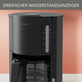 Krups F30908 ProAroma Machine à expresso avec filtre et carafe en verre, capacité 1,25 l, 10-15 tasses, 1050 W, noir