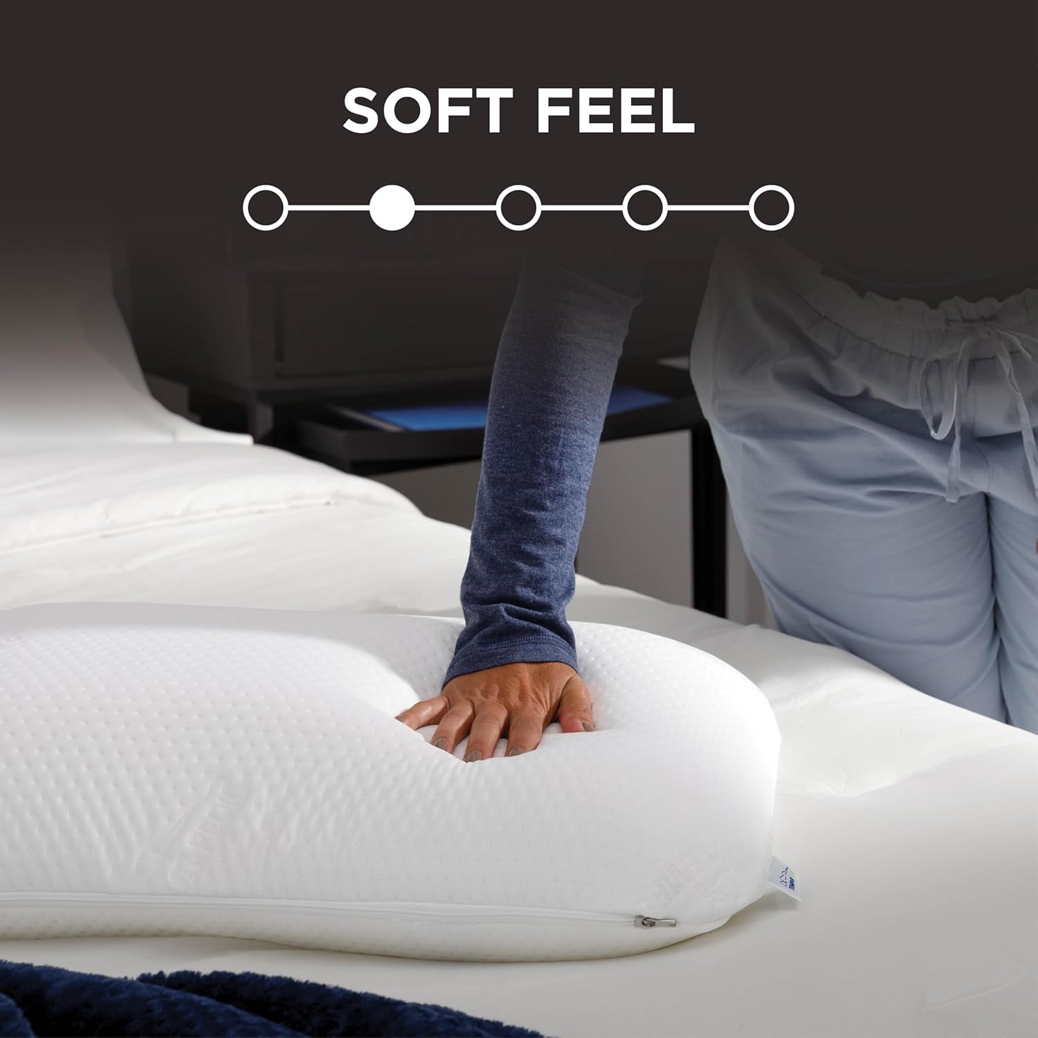 Oreiller Symphony TEMPUR-PEDIC Fabriqué en mousse à mémoire de forme, Luxueux, Doux, Standard, Blanc Oreillers standard Naty Shop