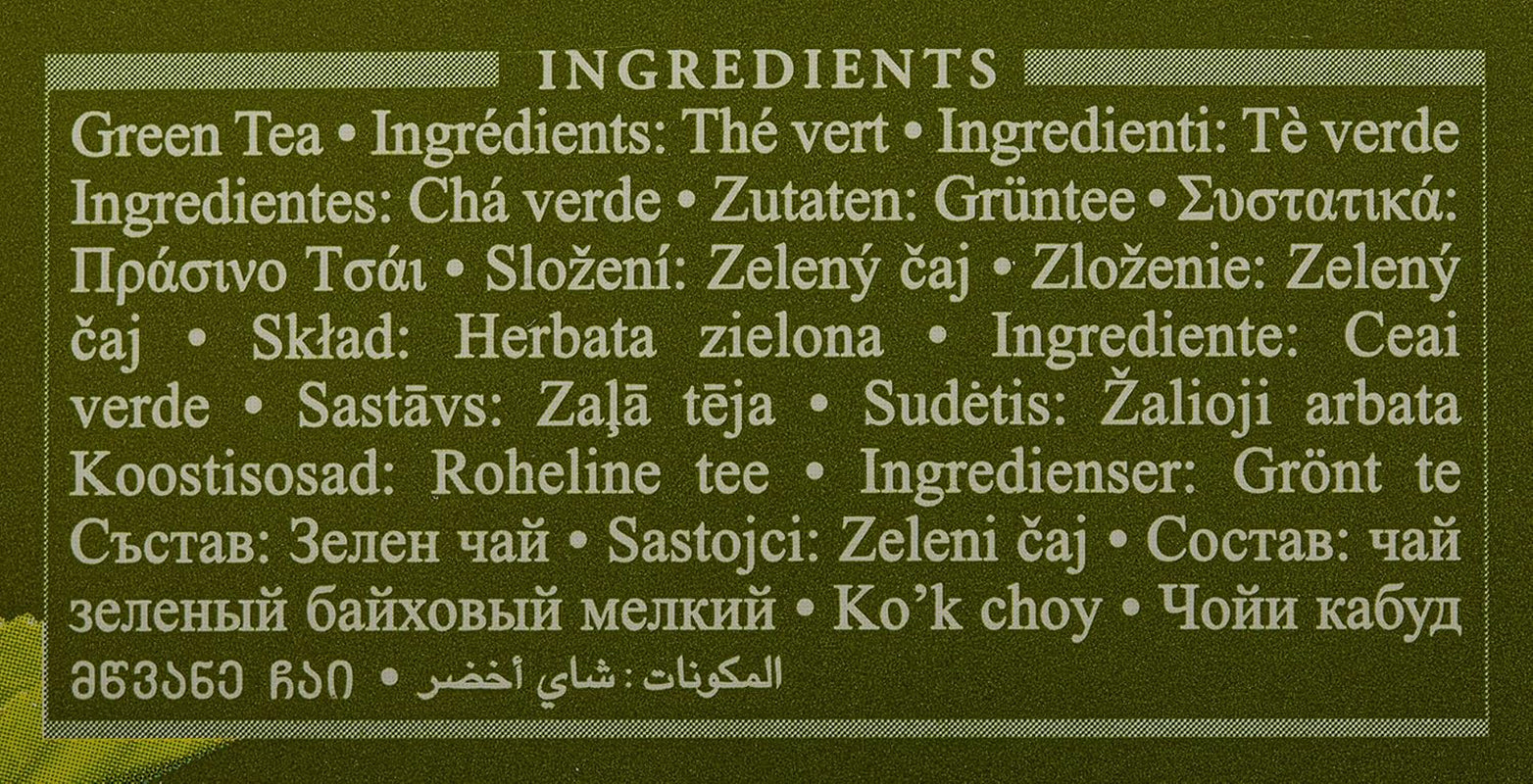 Ahmad Tea – Thé vert – Sachets de thé emballés individuellement avec 2 g de thé par portion – 20 sachets de thé à bandes (lot de 2)